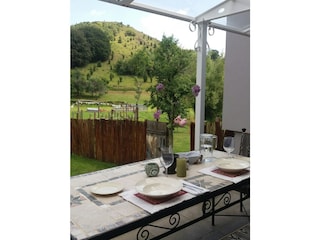Terrasse mit Blick auf  Kalvarienberg