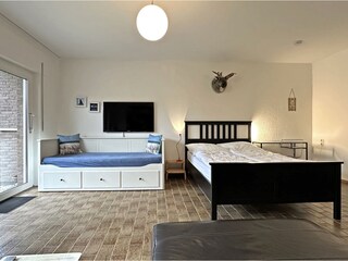 Doppelbett und Zusatzbett in der SeeKiste