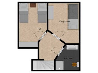 Vakantieappartement Nieuwvliet Grondplan 23