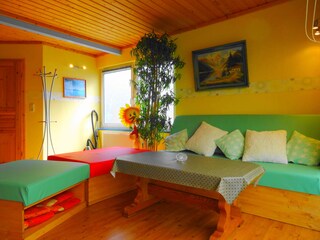 Sitting area overlooking the garden apartment carefree