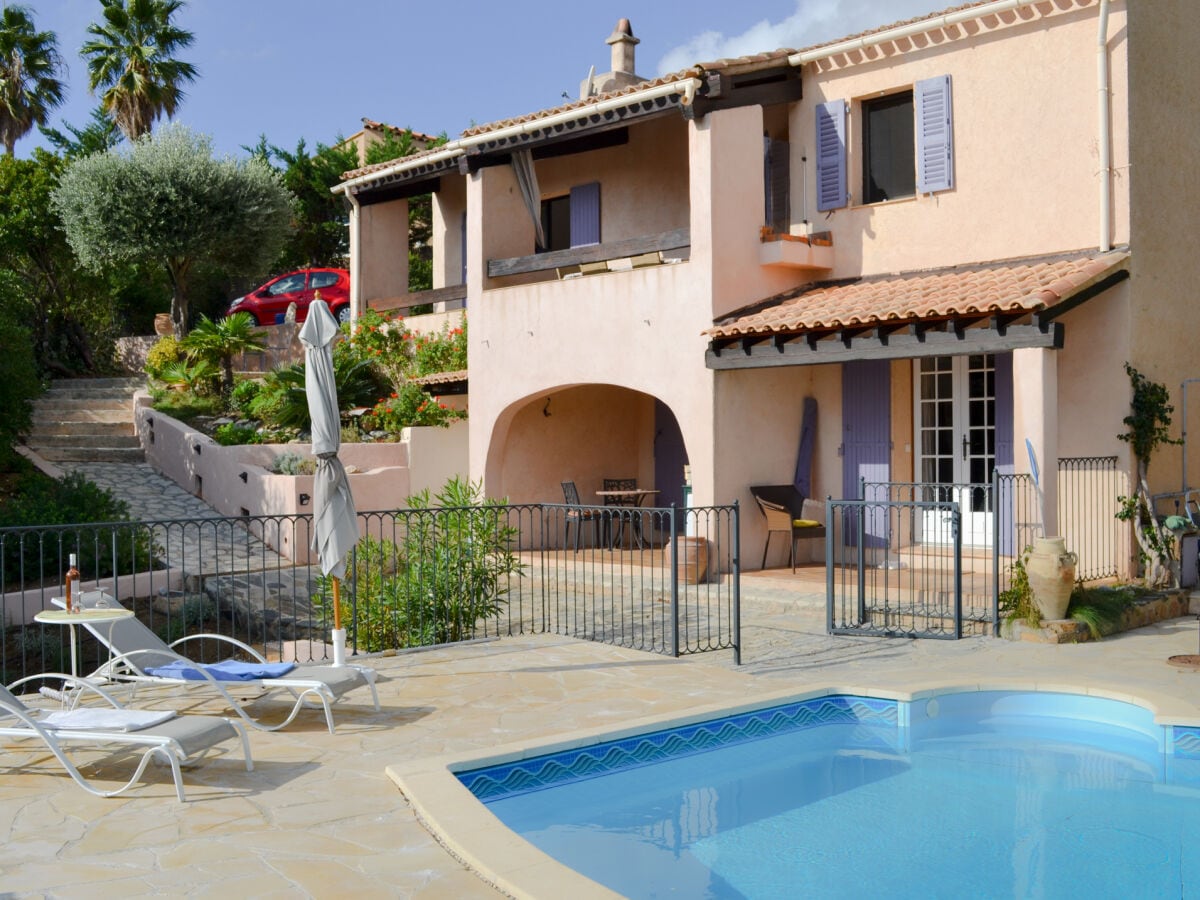 View from the terrasse to the house