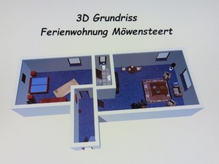 3D Grundriss Ferienwohnung Möwensteert