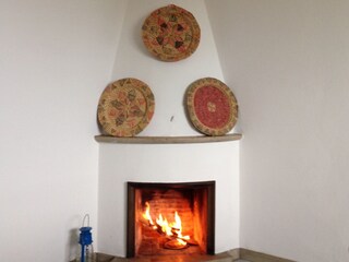 Kamin im Esszimmer