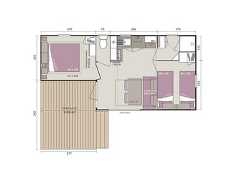 Chalet Renesse Pianta del piano 25