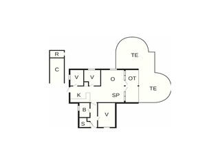 Vakantiehuis Uslev Grondplan 3