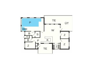 Vakantiehuis Saltum Grondplan 28