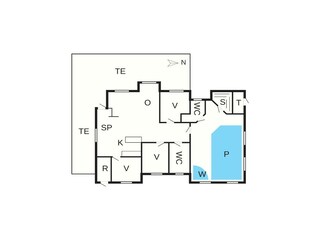Ferienhaus Nørlev Strand Grundriss 6