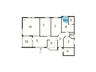 Ferienhaus Henne Strand Grundriss 57