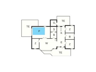Vakantiehuis Skiveren Grondplan 55