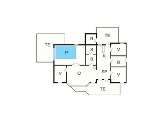 Vakantiehuis Skiveren Grondplan 56