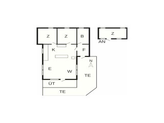 Vakantiehuis Harboøre Grondplan 5