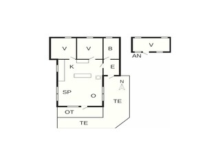 Vakantiehuis Harboøre Grondplan 21