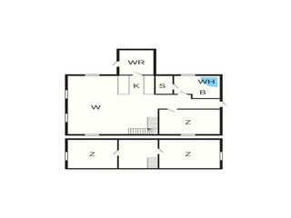 Vakantiehuis Blåvand Grondplan 53