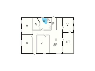 Casa de vacaciones Aalbæk Plano de planta 38