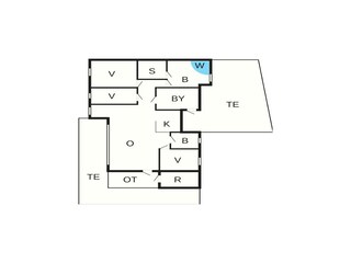 Casa de vacaciones Aalbæk Plano de planta 23