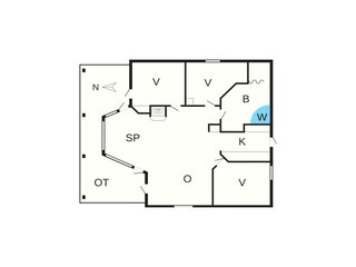 Vakantiehuis Fjand Grondplan 3