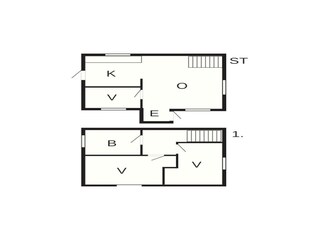 Vakantiehuis Havneby Grondplan 43