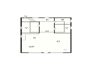 Vakantiehuis Harboøre Grondplan 26