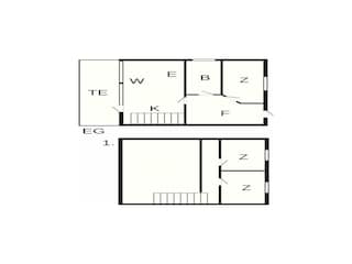 Vakantiehuis Blåvand Grondplan 43