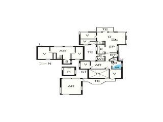Vakantiehuis Harboøre Grondplan 45