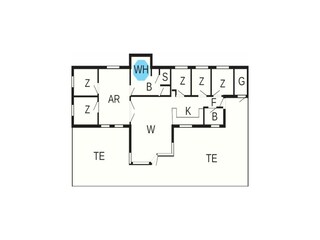 Vakantiehuis Rødby Grondplan 4