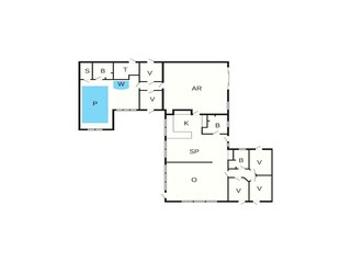 Vakantiehuis Løkken Grondplan 2