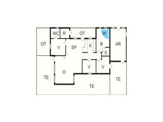 Vakantiehuis Tranum Strand Grondplan 50