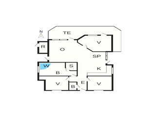 Vakantiehuis Thorsminde Grondplan 27