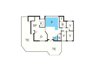 Vakantiehuis Læsø Grondplan 24