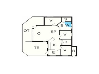 Vakantiehuis Ørding Grondplan 31