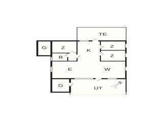 Casa de vacaciones Vaeggerløse Plano de planta 3