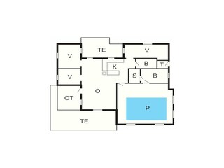 Vakantiehuis Tversted Grondplan 55