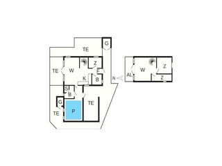 Vakantiehuis Fjellerup Strand Grondplan 43