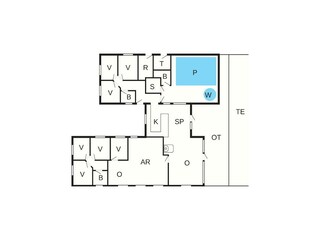 Vakantiehuis Købingsmark Grondplan 43