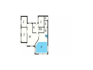 Vakantiehuis Fjellerup Strand Grondplan 51