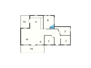 Vakantiehuis Dronningmølle Grondplan 22