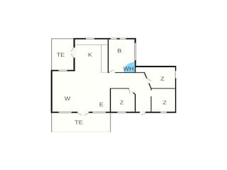 Vakantiehuis Dronningmølle Grondplan 44
