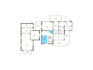 Vakantiehuis Vorupør Grondplan 52