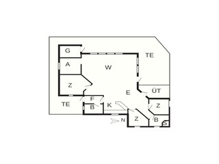 Vakantiehuis Harboøre Grondplan 34