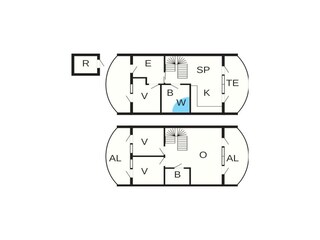 Casa de vacaciones Løkken Plano de planta 38