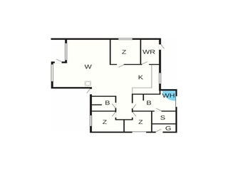 Vakantiehuis Fanø Bad Grondplan 40