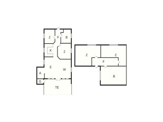 Vakantiehuis Sydals Grondplan 57