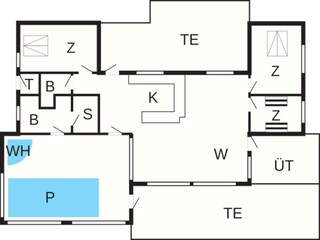 Vakantiehuis Lønstrup Grondplan 3