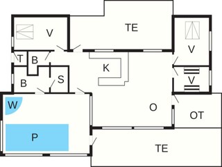 Vakantiehuis Lønstrup Grondplan 4