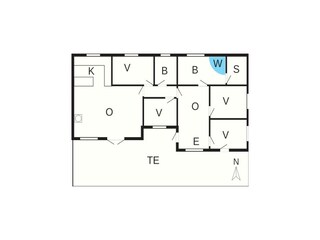 Vakantiehuis Hejlsminde Grondplan 43