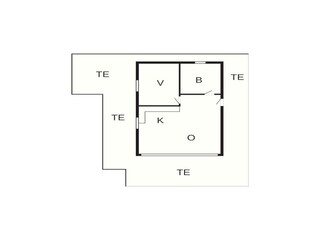 Vakantiehuis Blåvand Grondplan 45