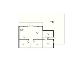 Vakantiehuis Ebberup Grondplan 48