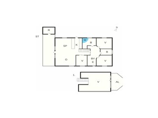 Vakantiehuis Hanstholm Grondplan 45