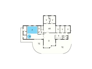 Vakantiehuis Ebeltoft Grondplan 56
