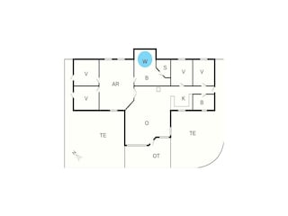 Vakantiehuis Vaeggerløse Grondplan 54